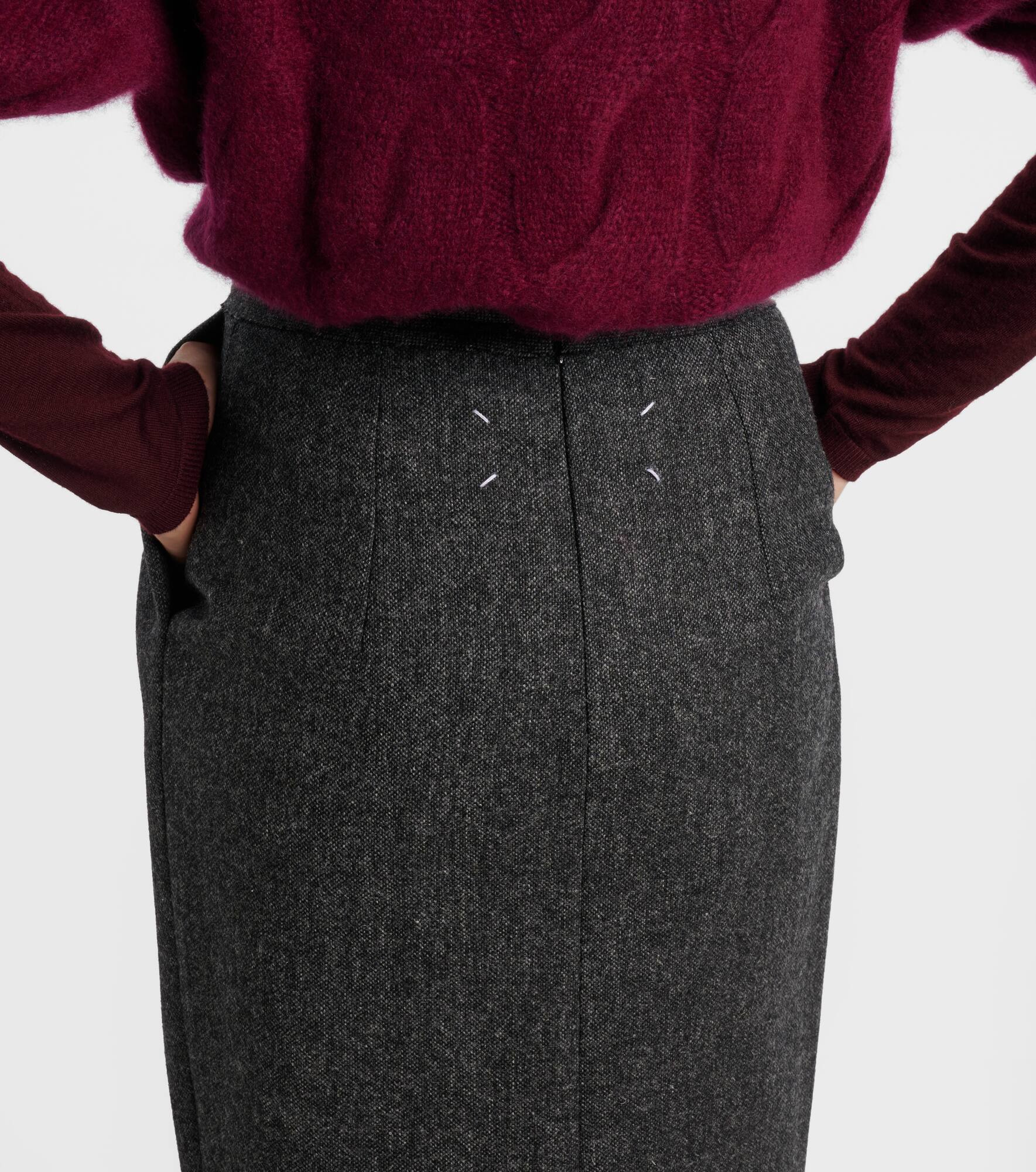 High-rise wool pencil skirt - 6