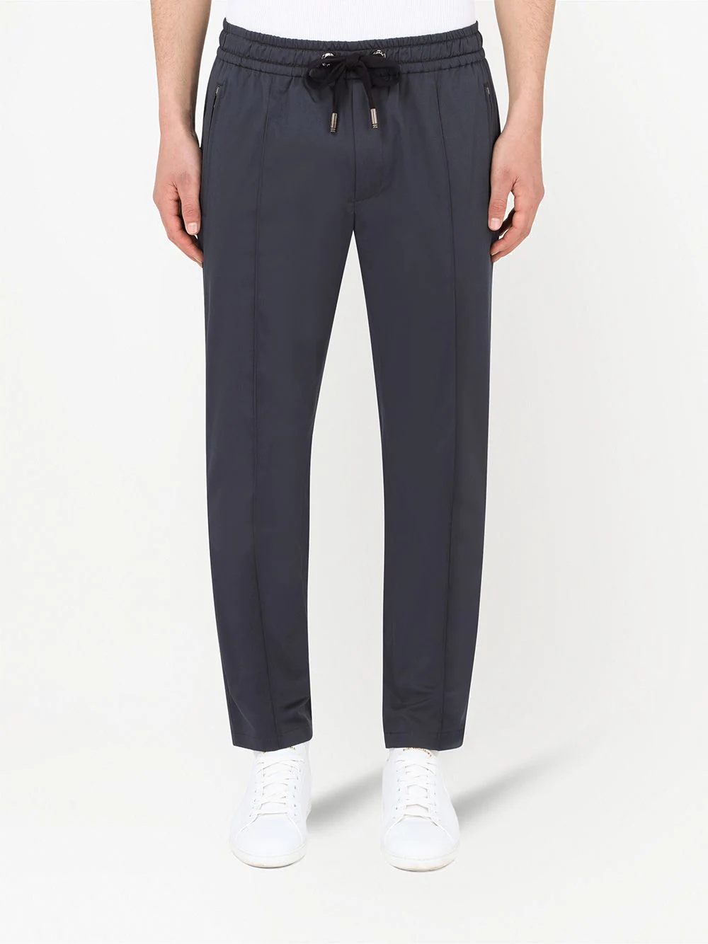 drawstring straight-leg trousers - 3