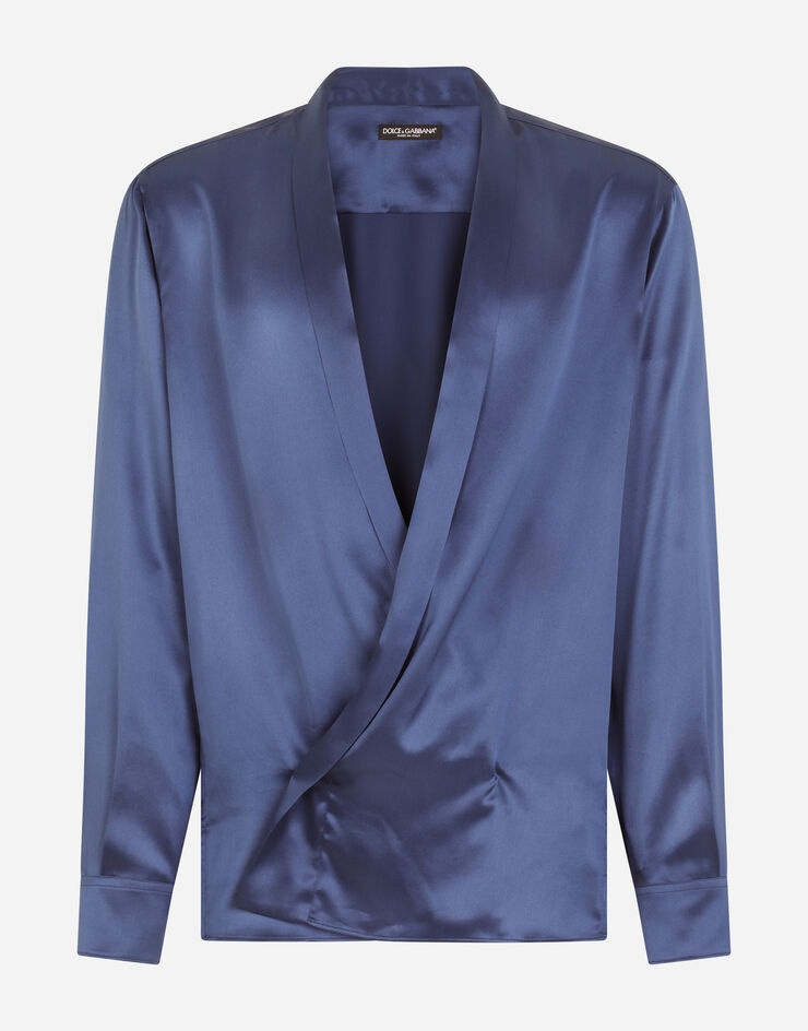 Oversize silk satin shirt - 3