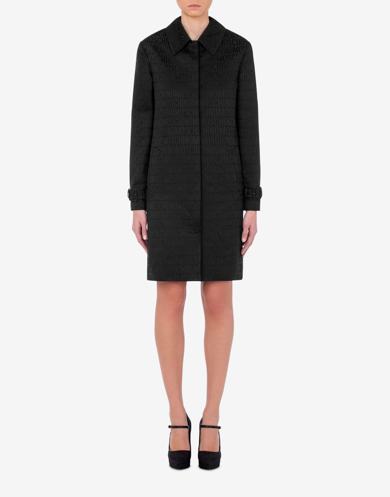 Moschino ALLOVER LOGO NYLON COAT outlook