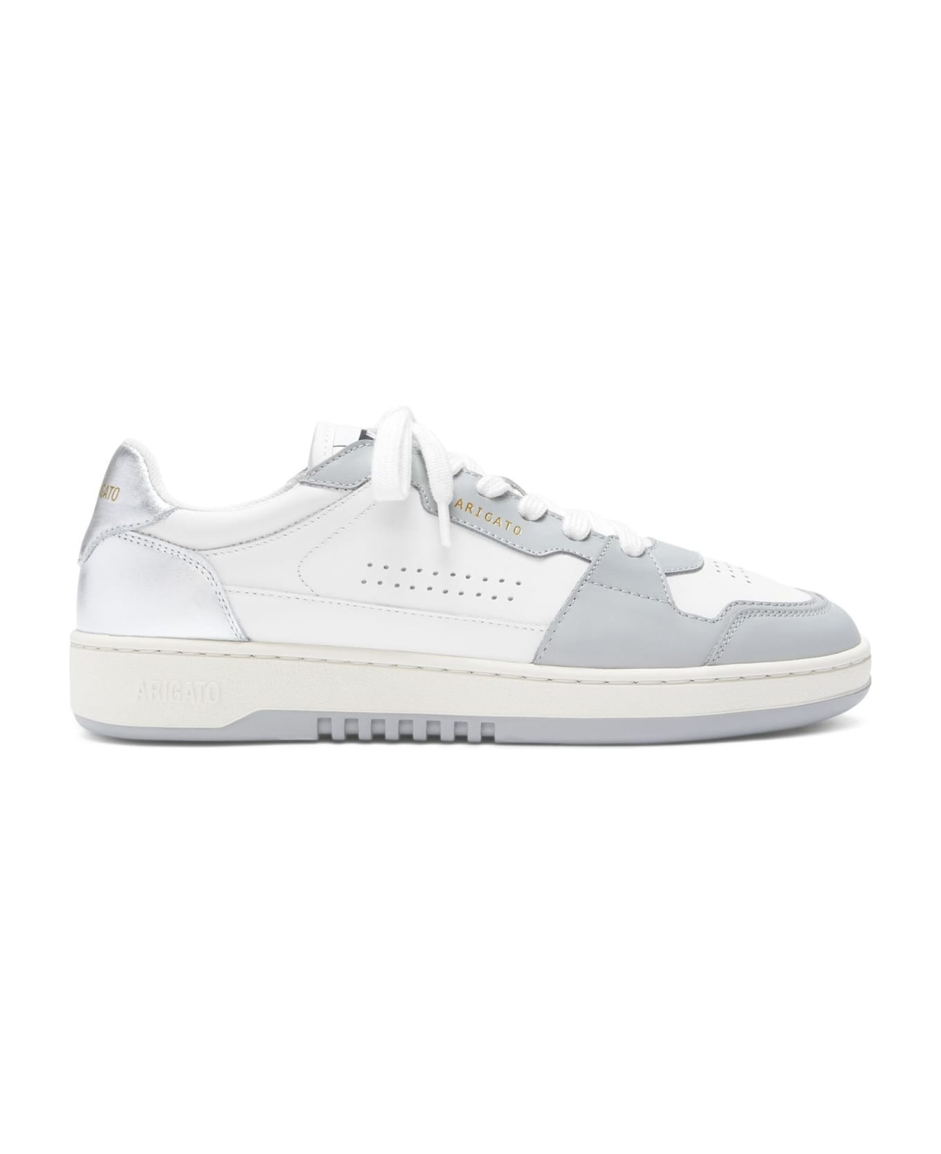 White And Grey Dice Lo Sneaker - 1