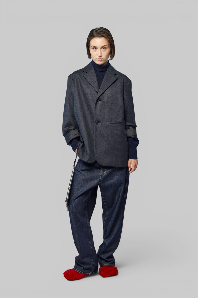Revere Collar Single Breasted Blazer 2