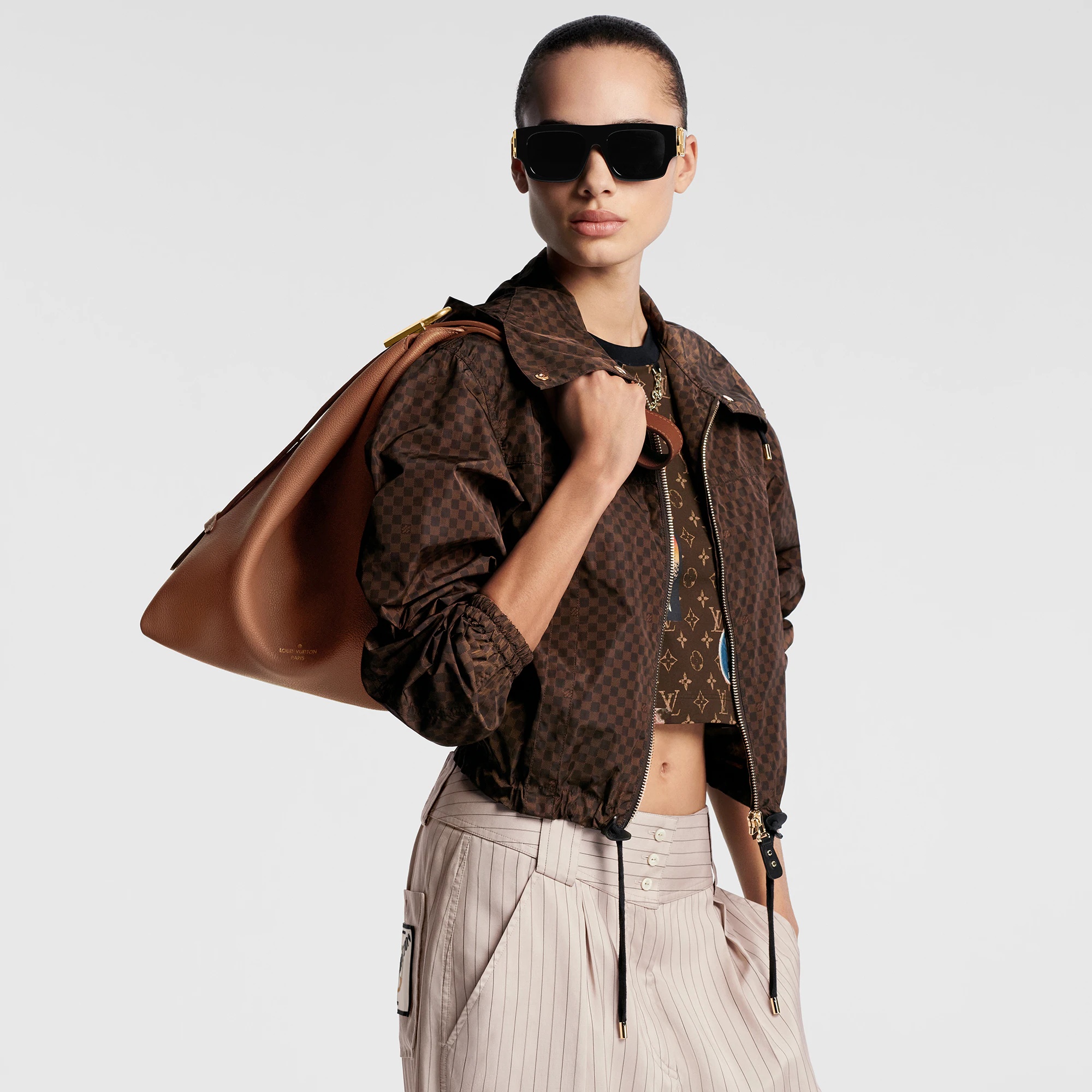 Hooded Damier Jacket - 5