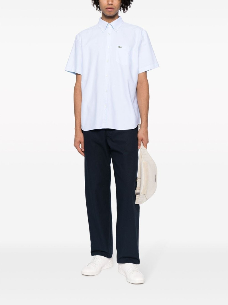 LACOSTE logo-patch cotton shirt outlook