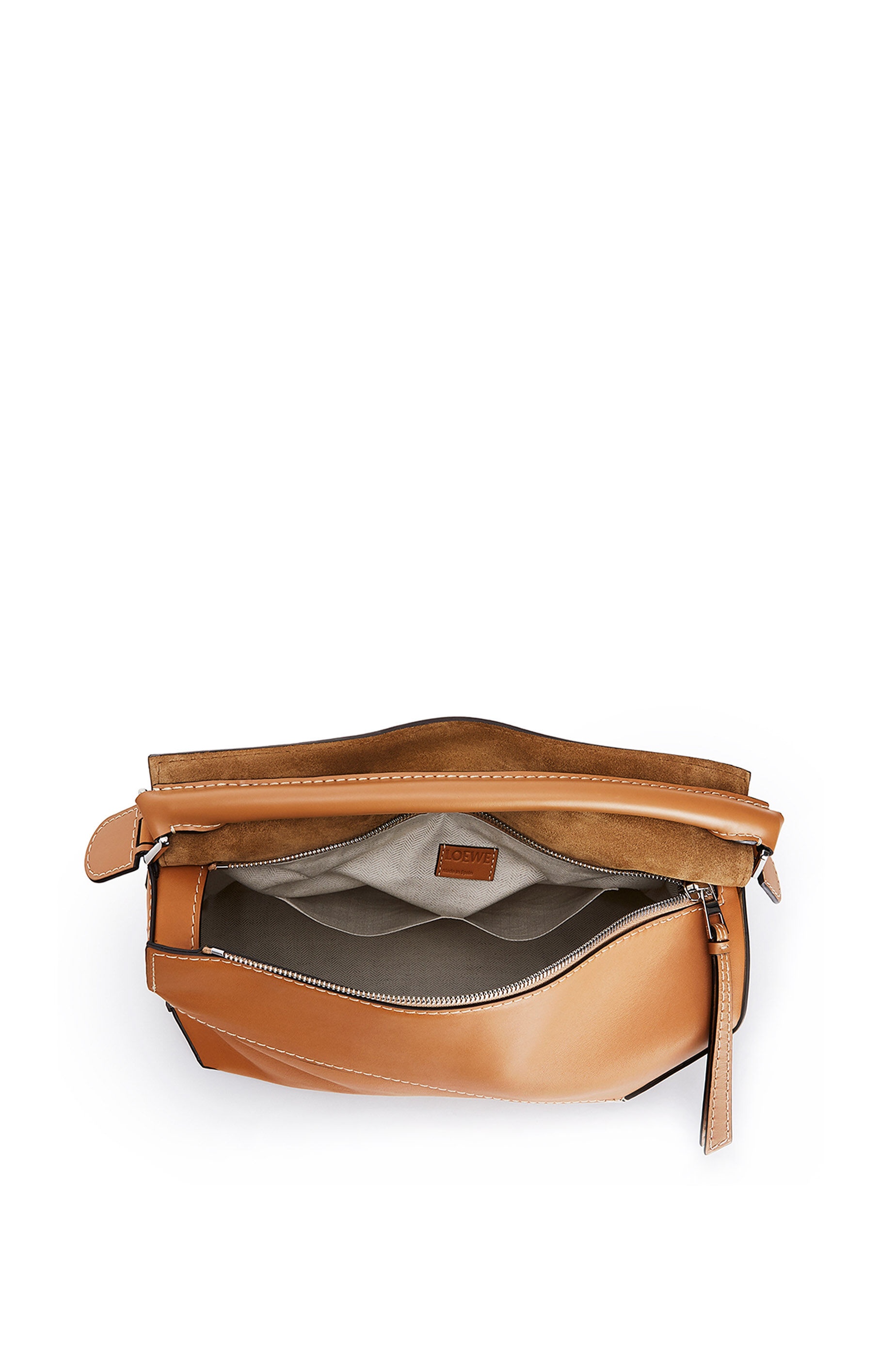 Large Puzzle Edge bag in natural calfskin - 7