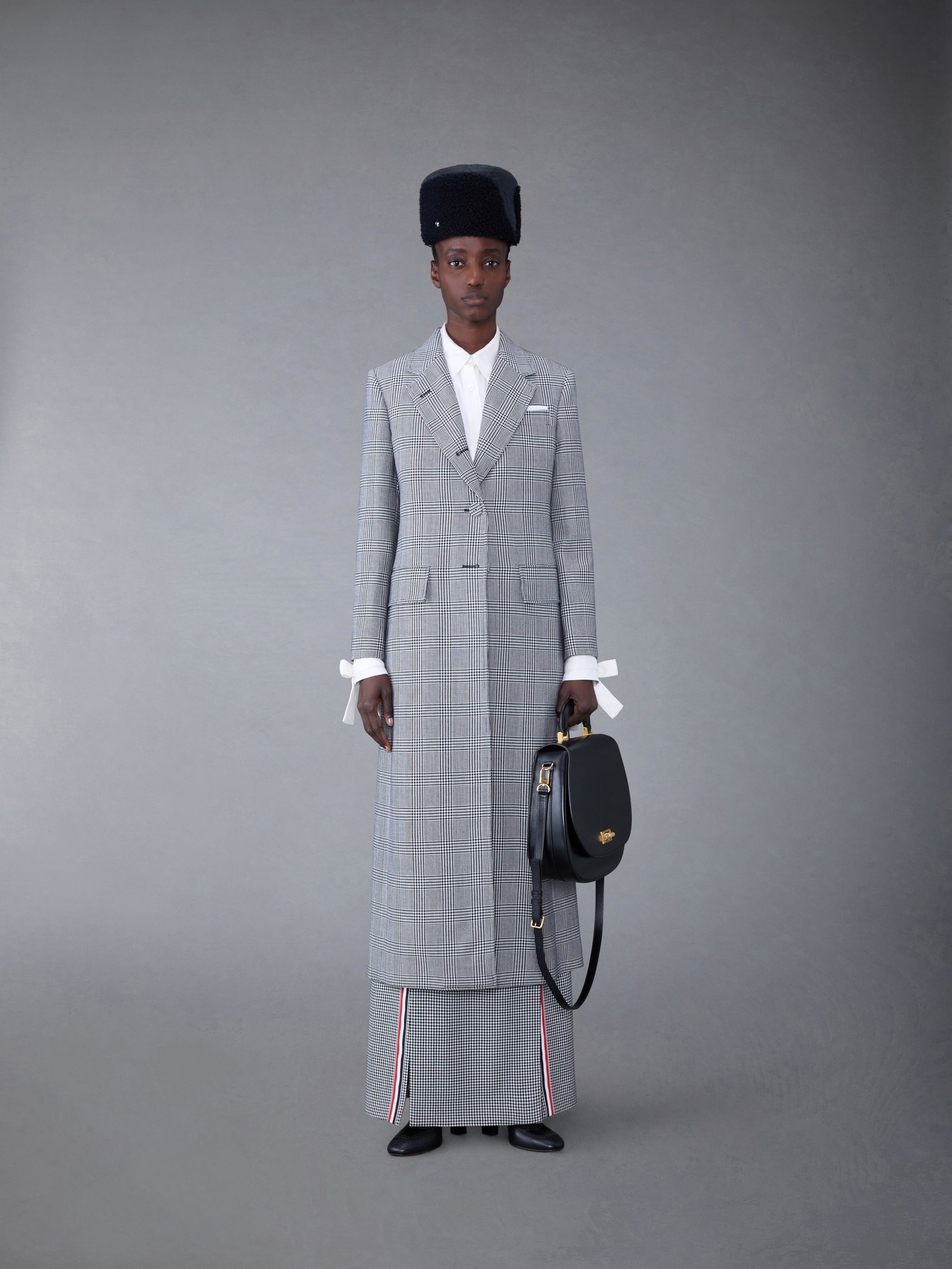 Prince of Wales Heavy Wool Suiting Wide Lapel Overcoat - 3
