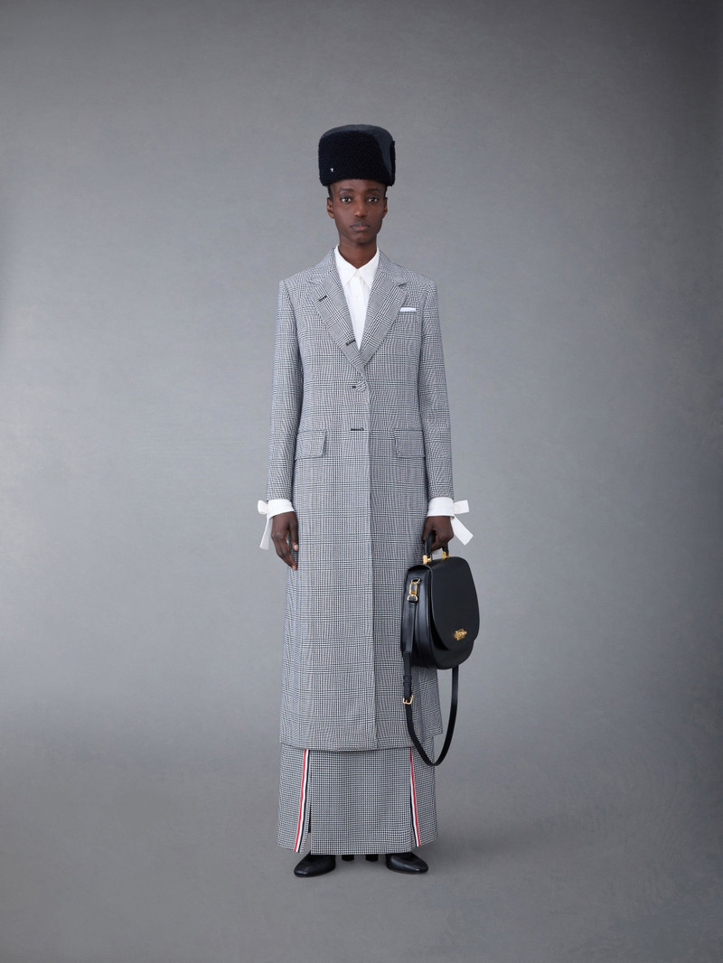 Prince of Wales Heavy Wool Suiting Wide Lapel Overcoat 3