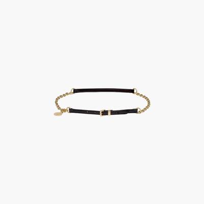 Miu Miu Leather belt with chain outlook