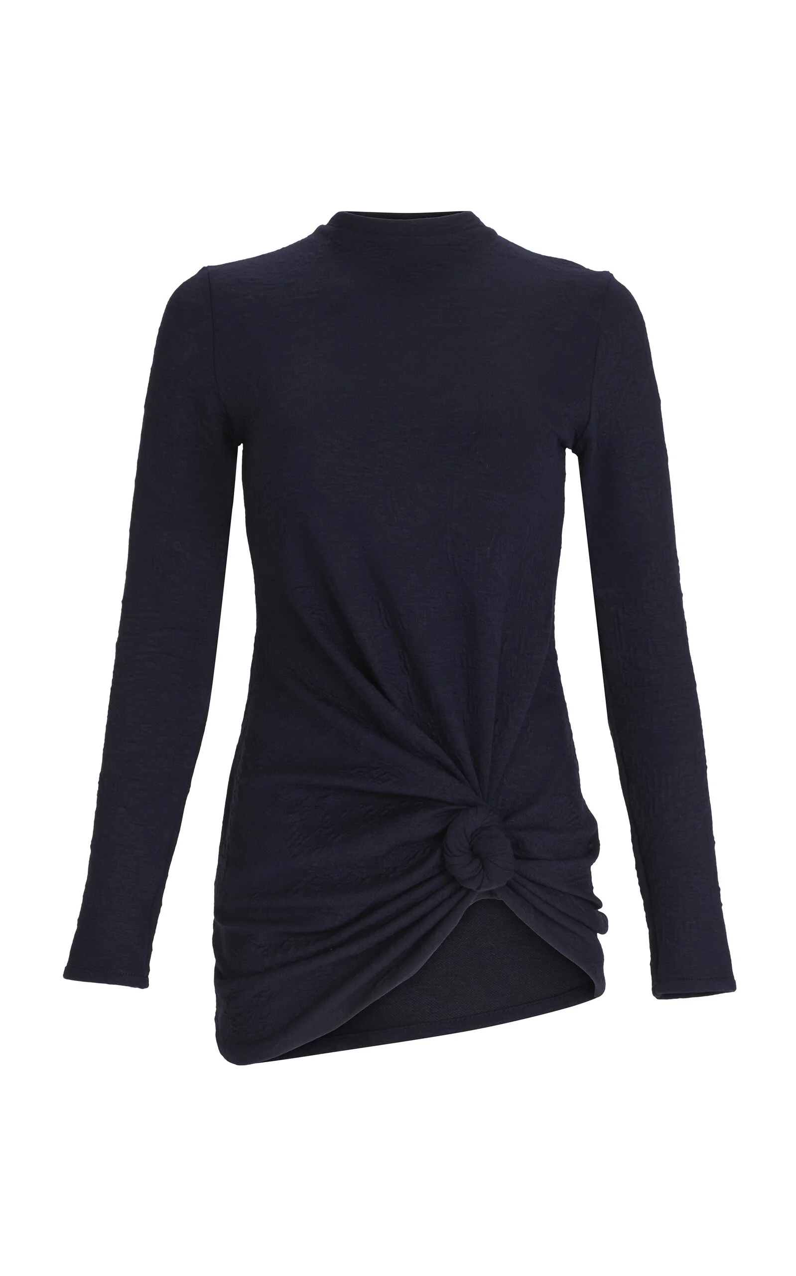 Celyse Wrap-Detailed Knit Top navy - 1