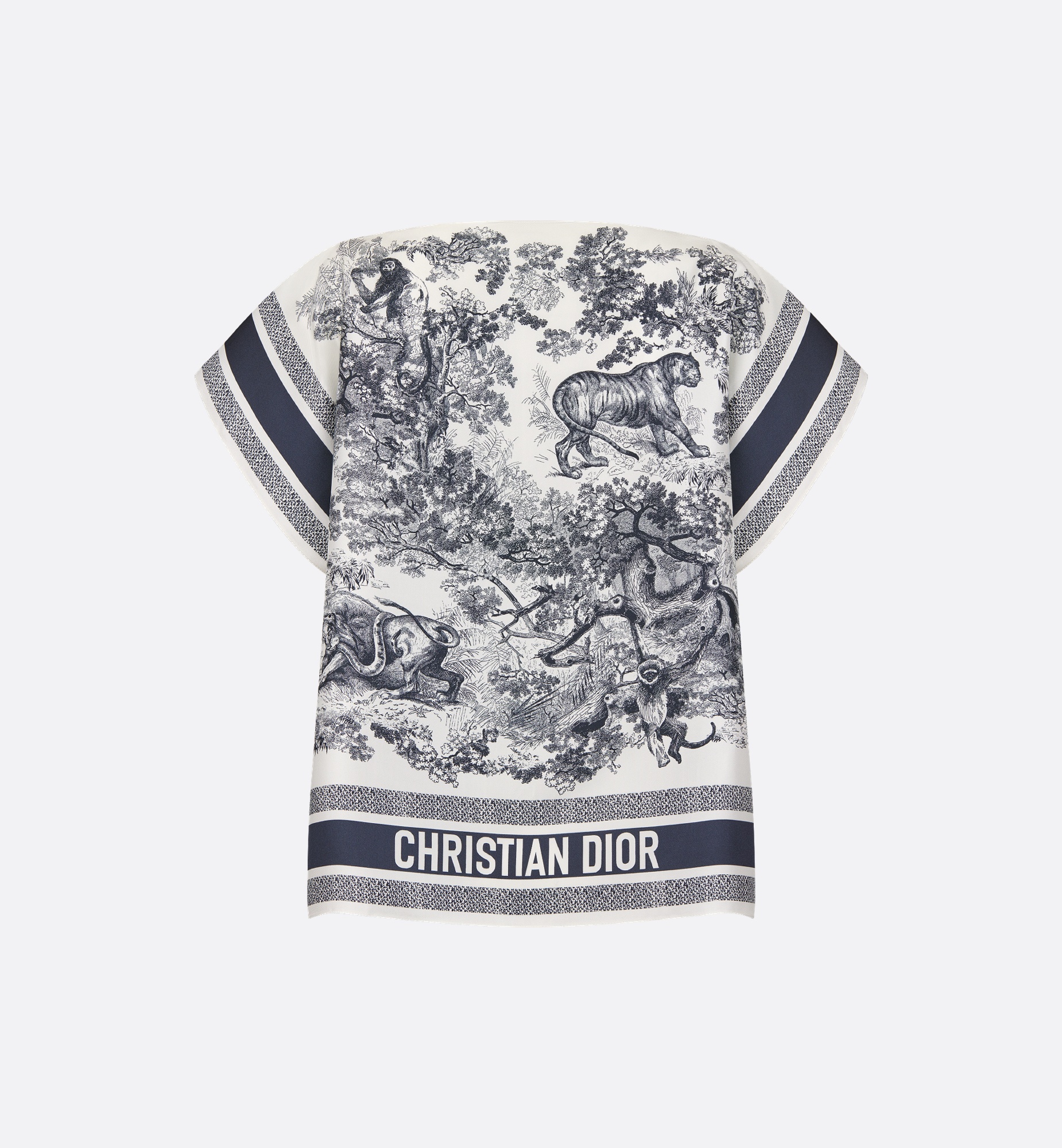 Dioriviera Toile de Jouy Sauvage Dior Silk Top - 4