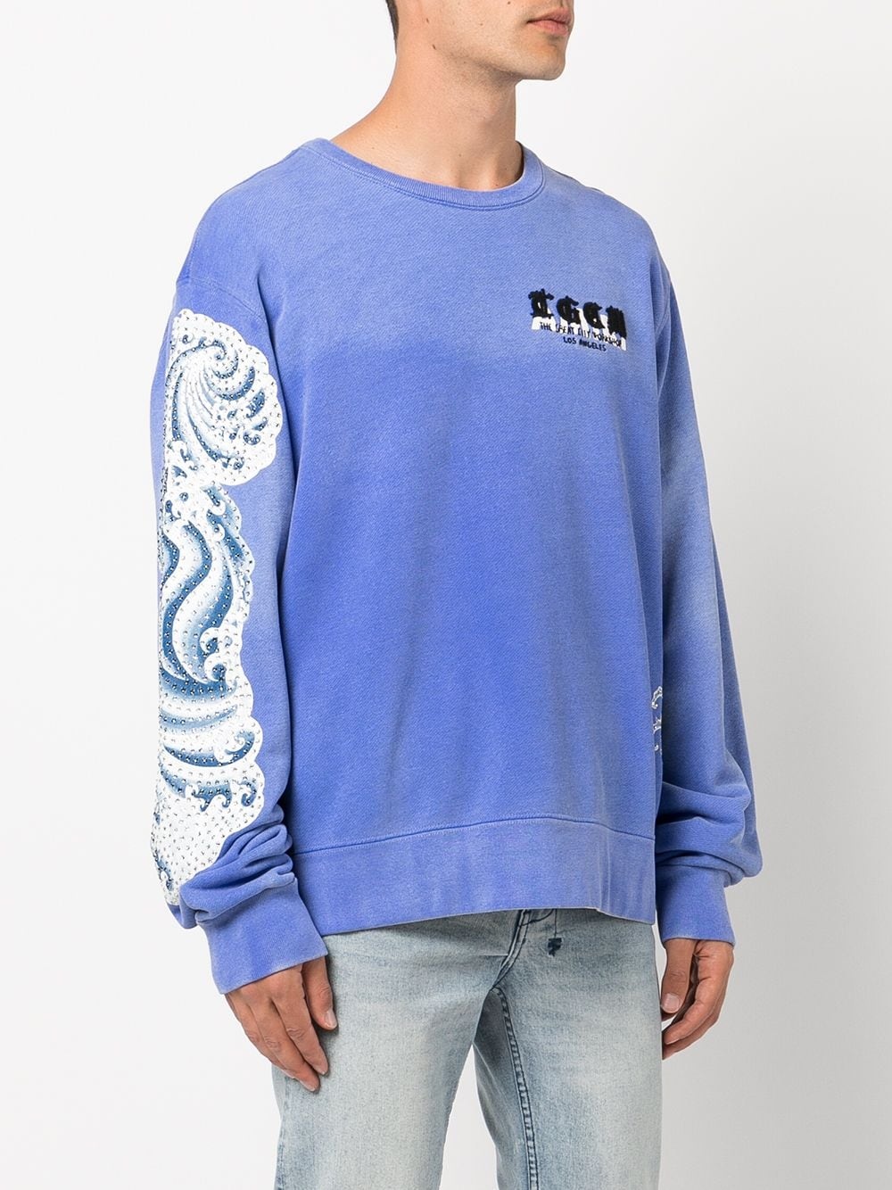 embellished koi-print sweatshirt - 3