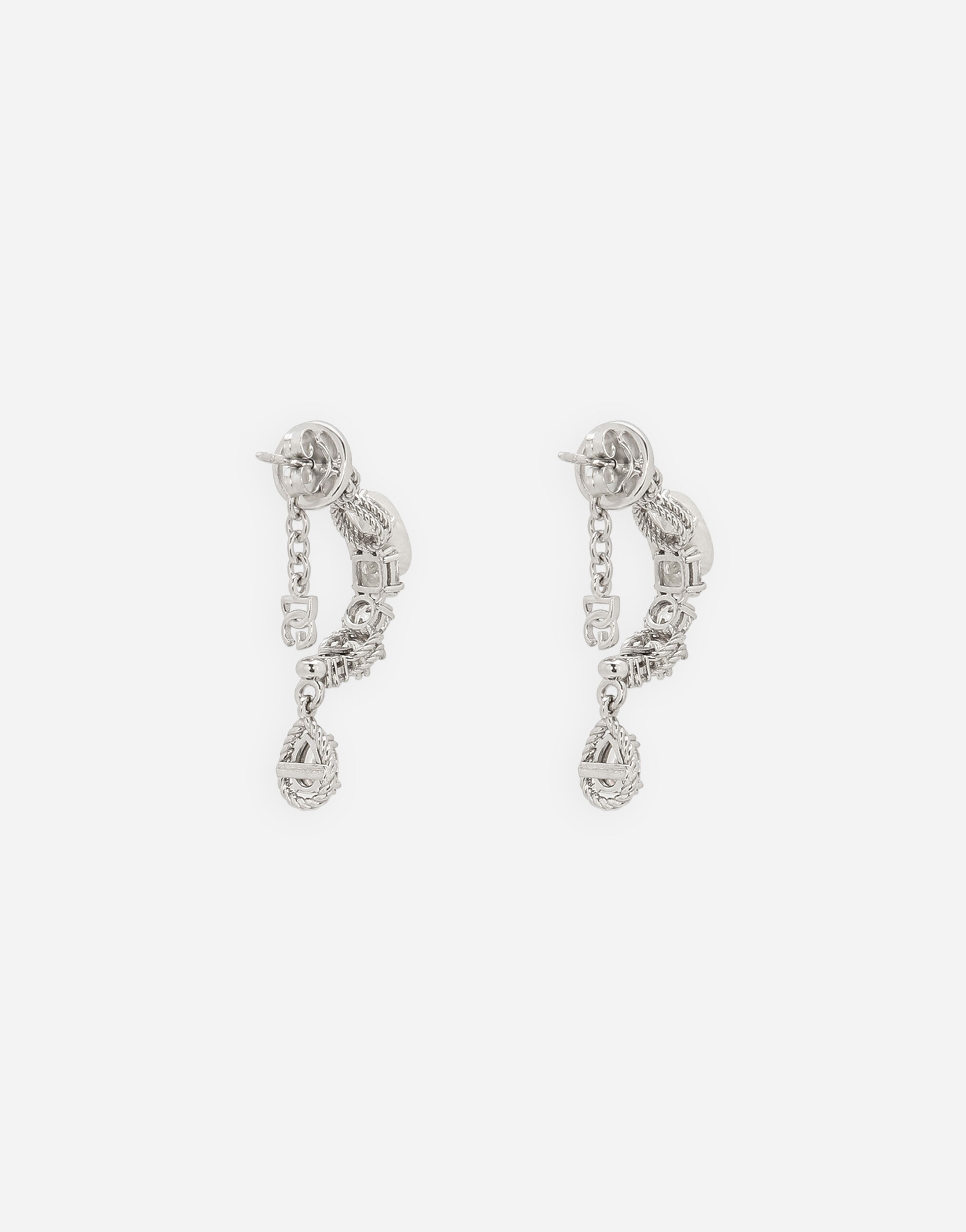 Easy Diamond earrings in white gold 18Kt and diamonds - 3