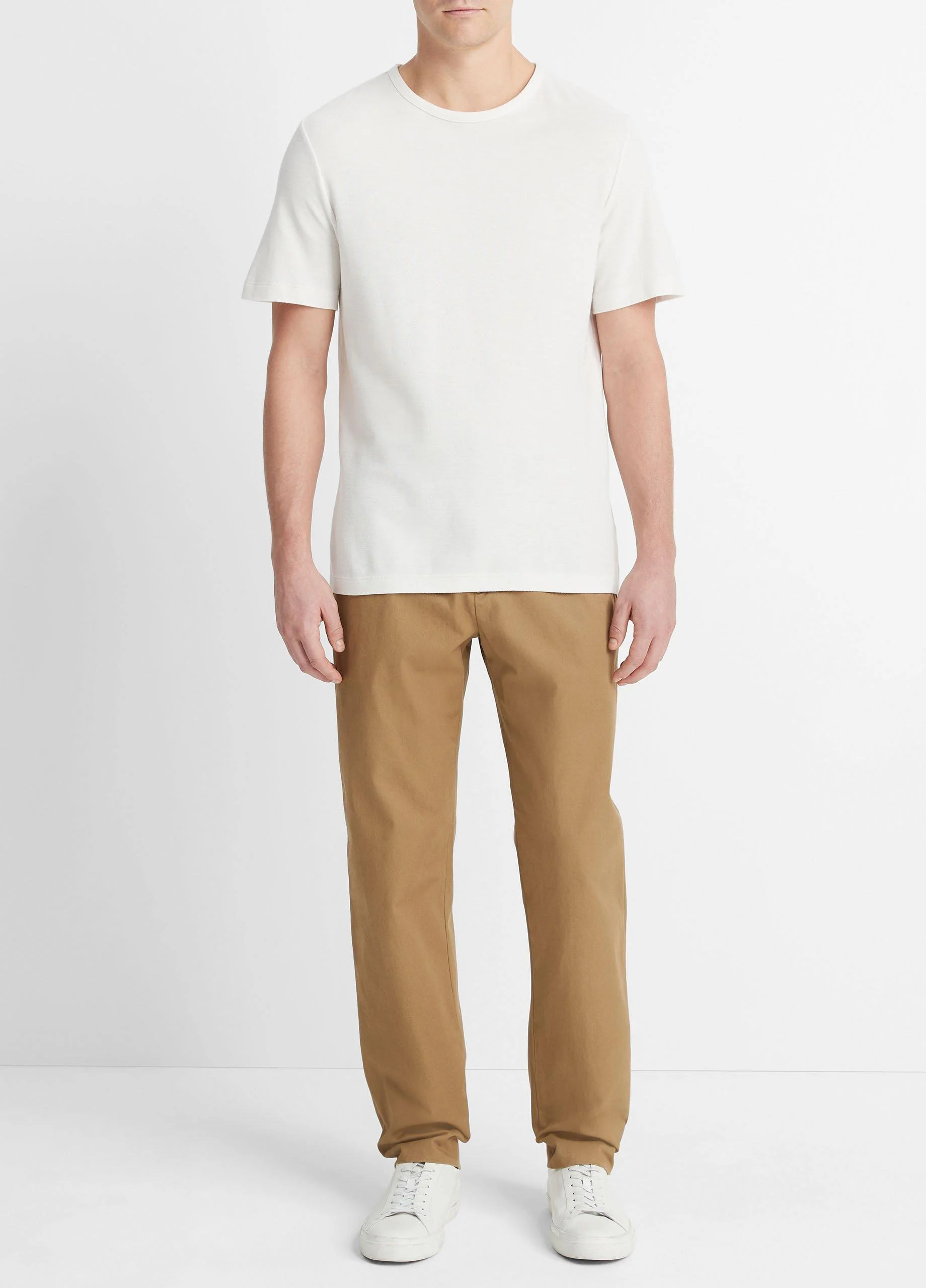 Pima Cotton Piqué Crew Neck T-Shirt - 1