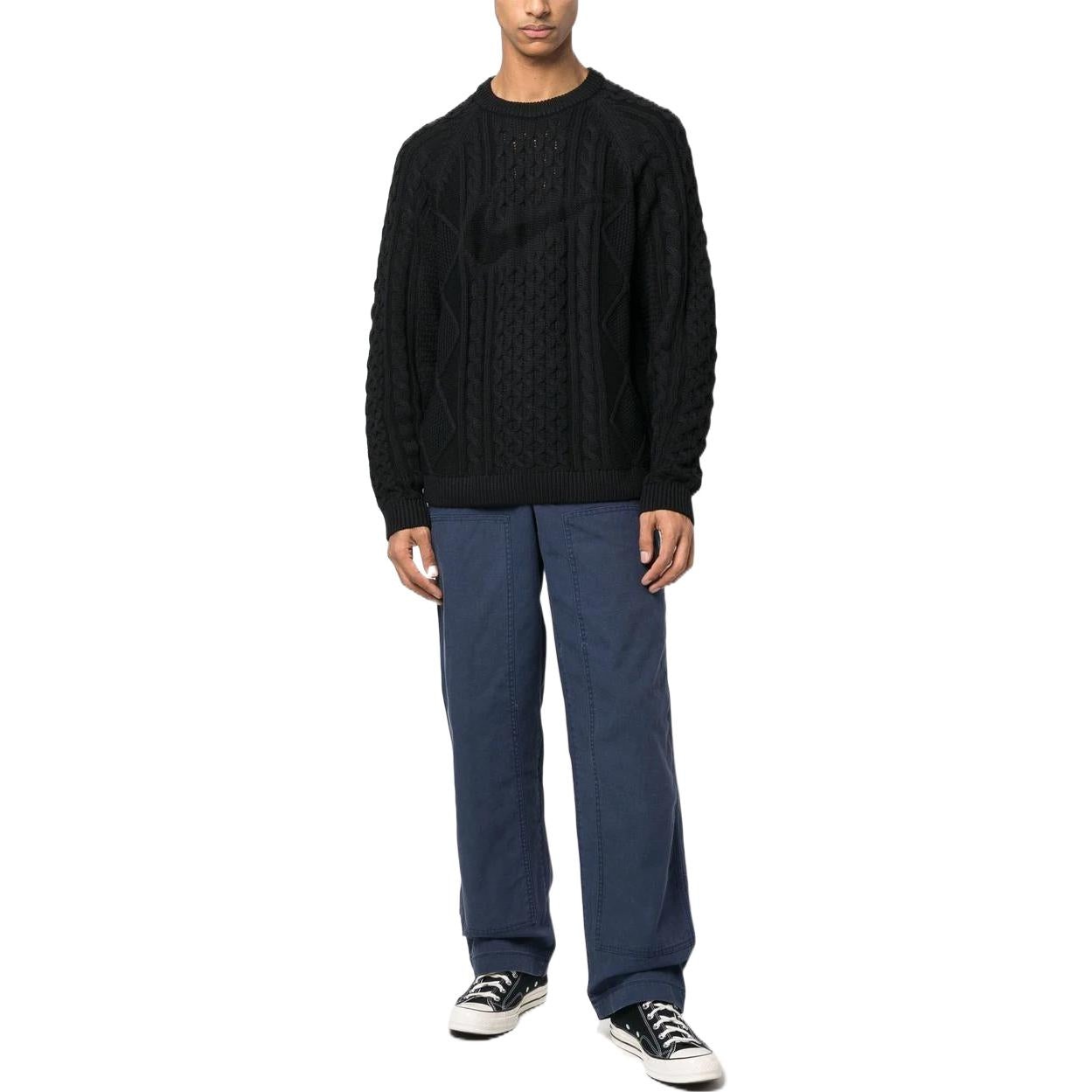 Nike Life Cable-Knit Jumper 'Black' DQ5176-010 - 2