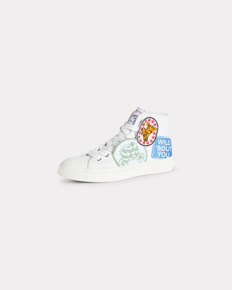 'KENZO Hoshi' high top sneakers in cotton canvas 6