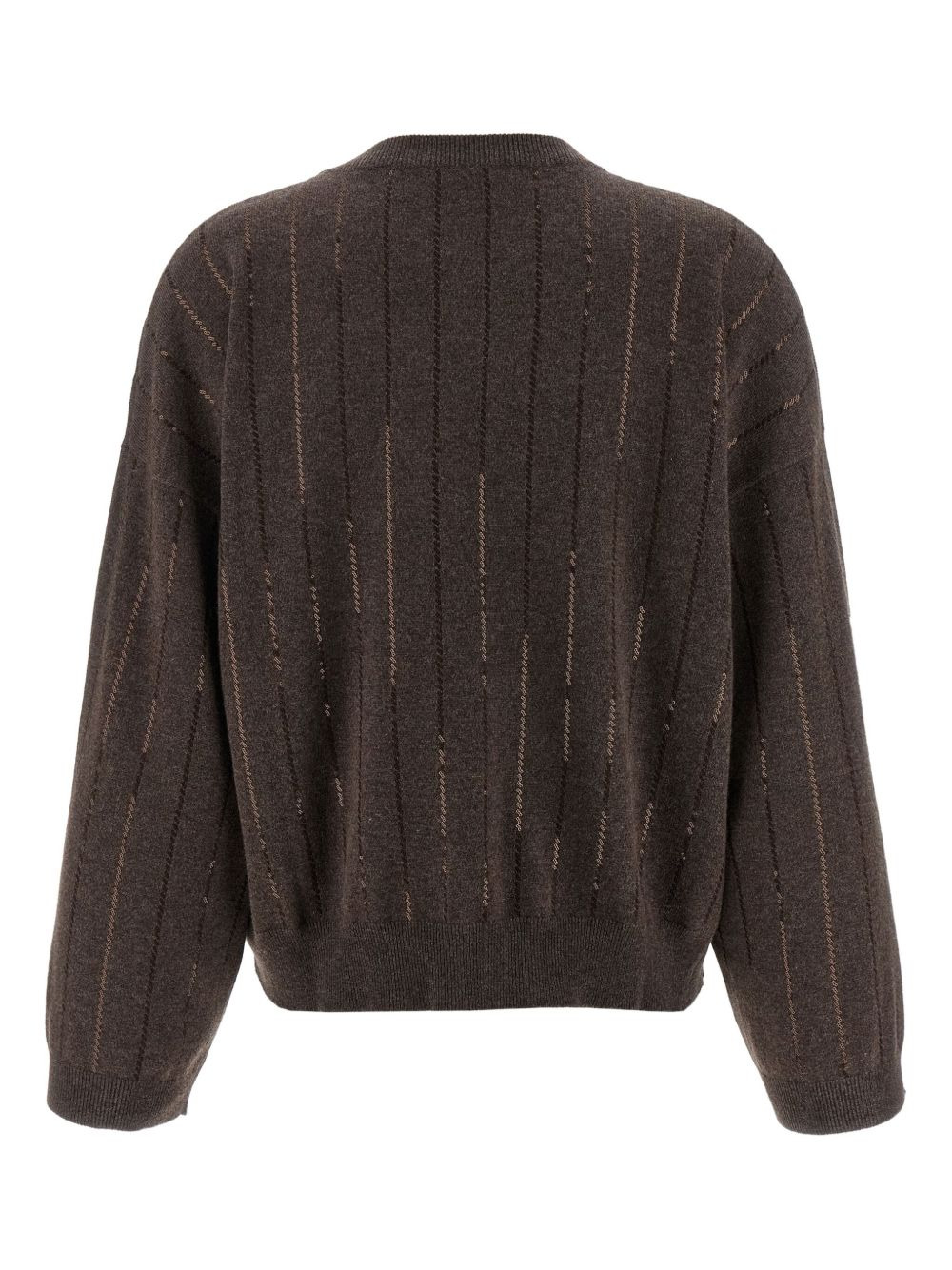 sequin-striped cashmere sweater - 2