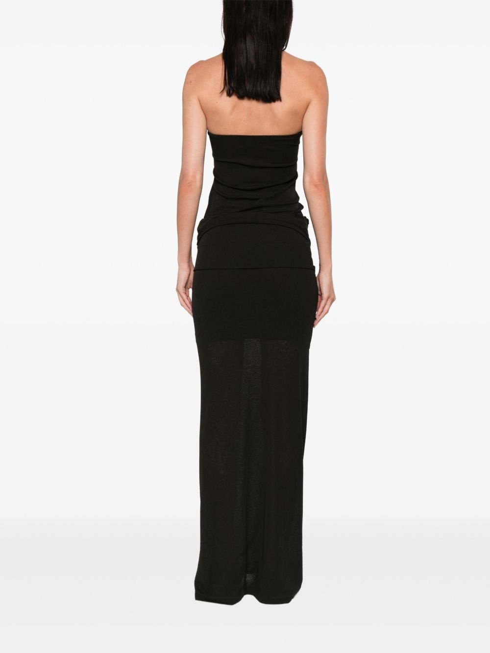 drape-detail maxi skirt - 4