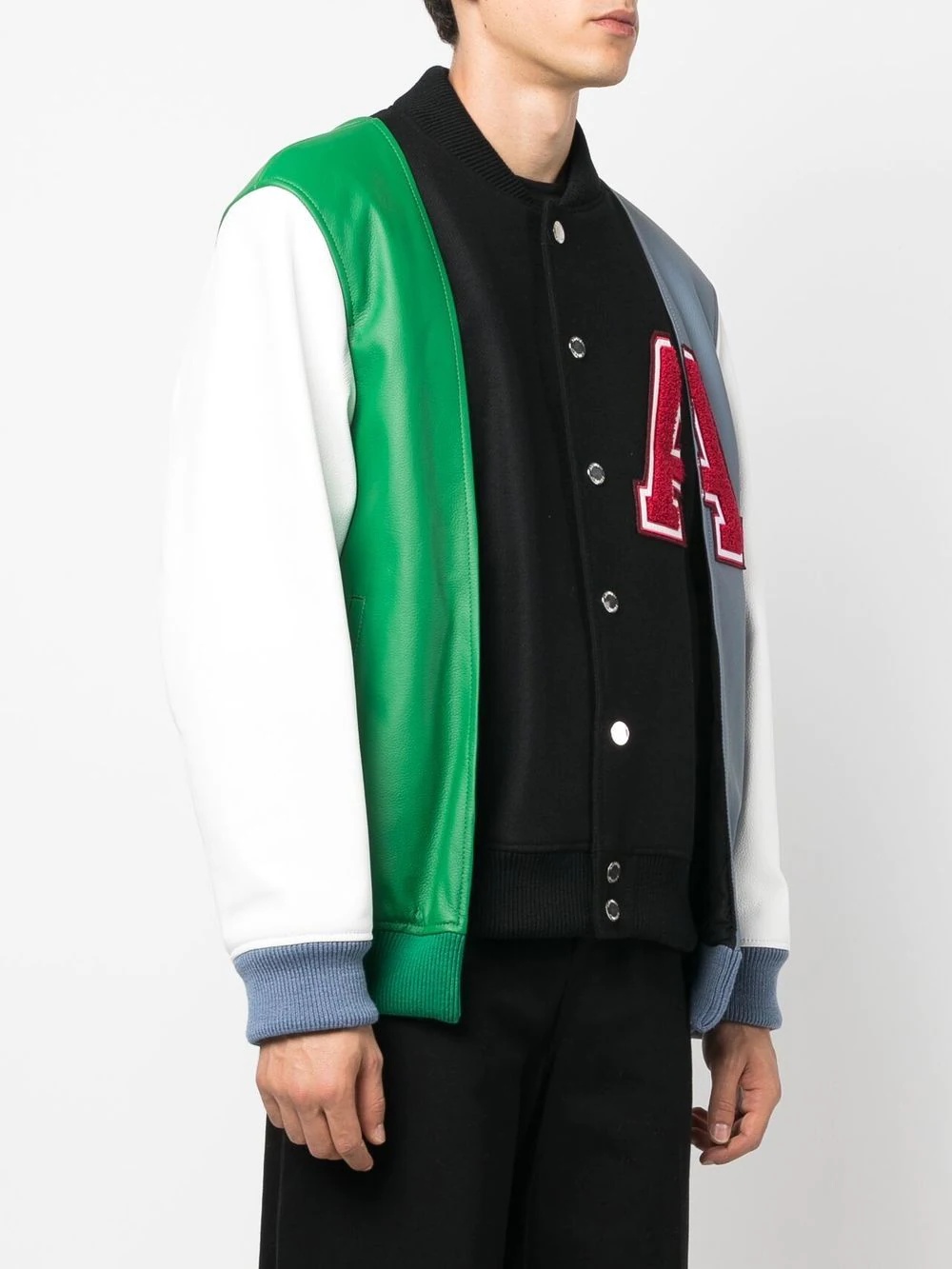 layered varsity jacket - 3
