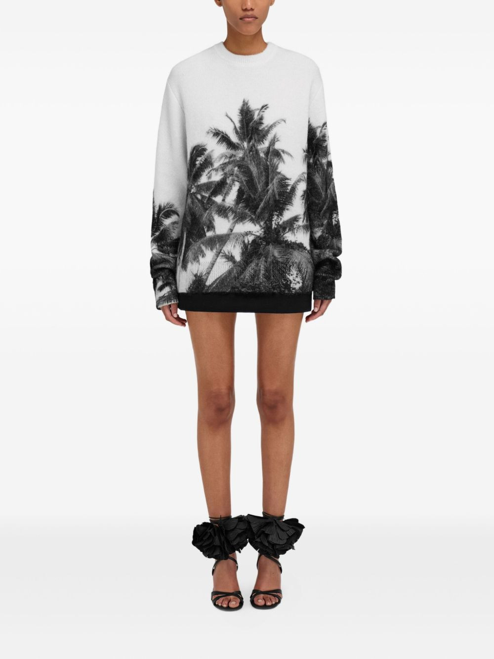 palm-tree print sweatshirt - 2
