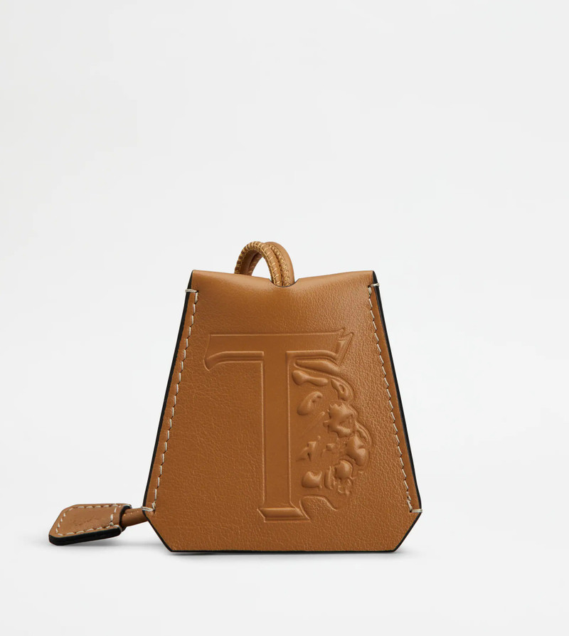 TOD'S NECK KEY HOLDER IN LEATHER - BROWN 1