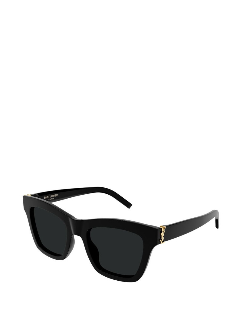 SAINT LAURENT square-frame logo-plaque sunglasses outlook