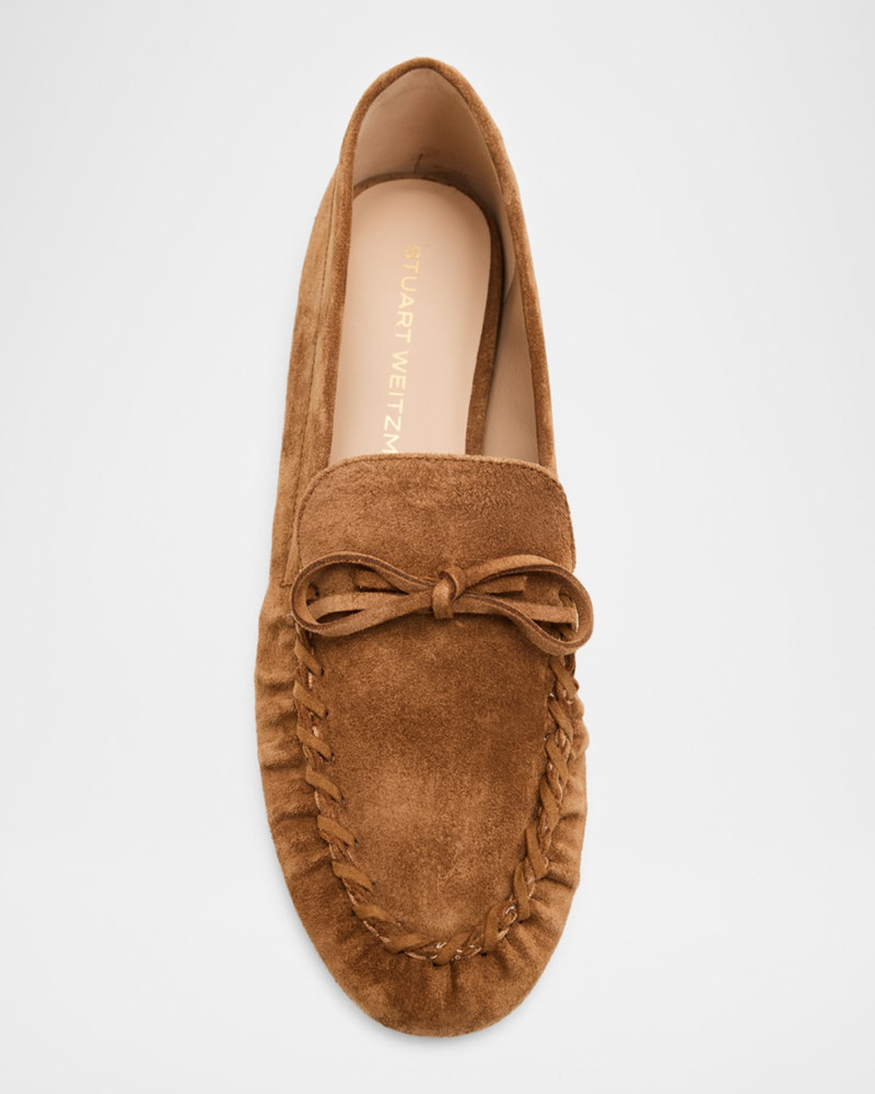 Britt Suede Bow Loafers 6