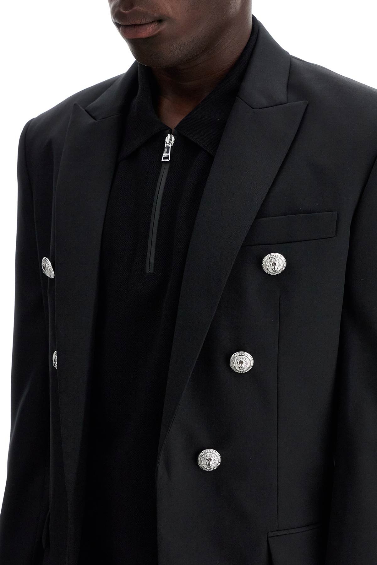 Balmain Six Button Wool Jacket - 5