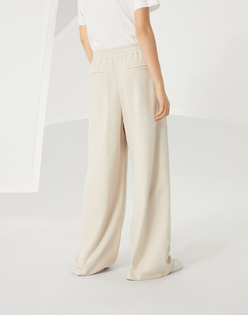Brunello Cucinelli Cotton smooth French terry track trousers outlook