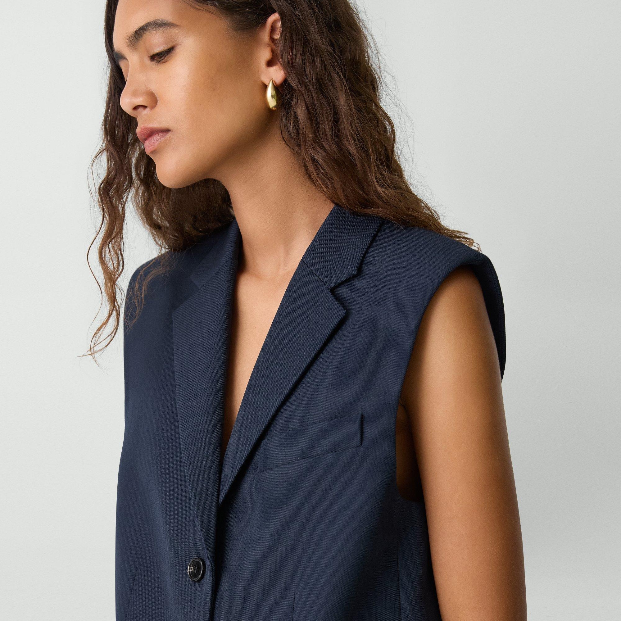 Oversized Vest in Wool-Blend - 5