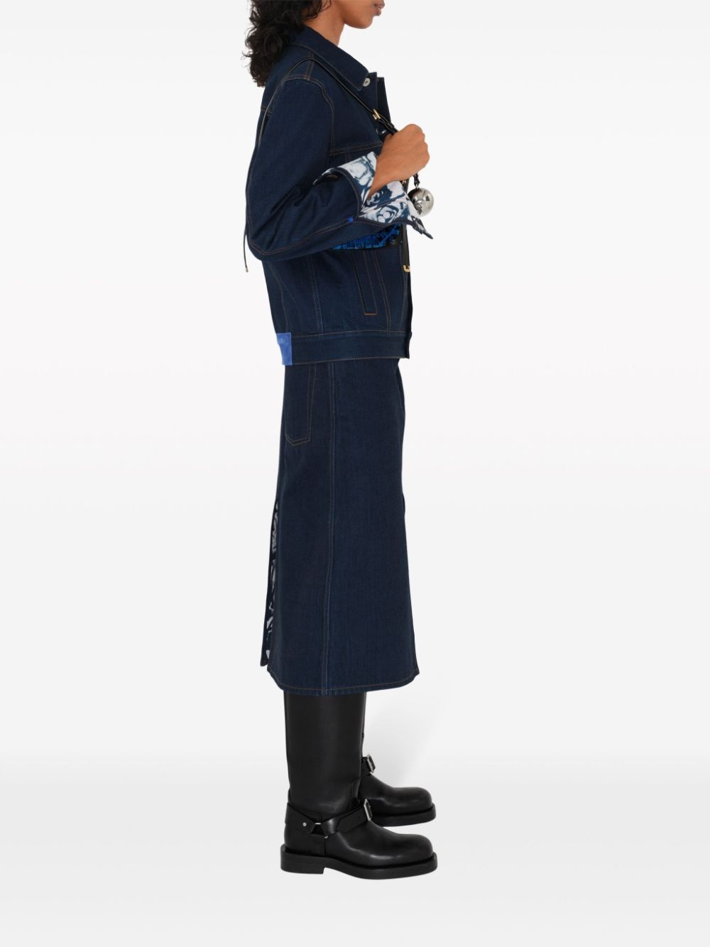 Japanese denim midi skirt - 3