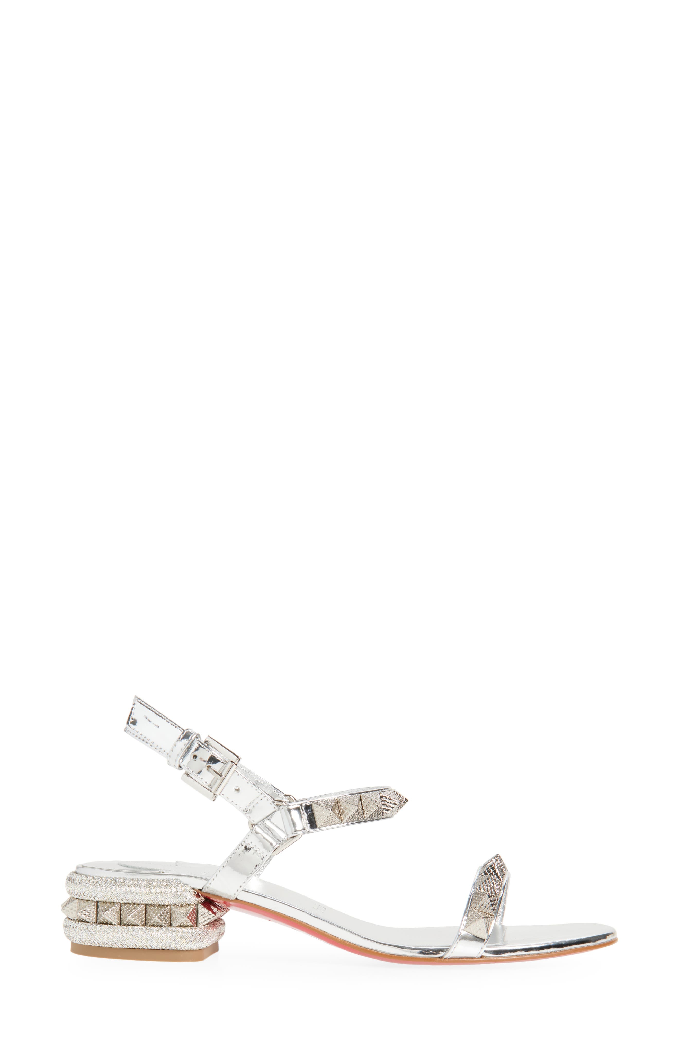 Christian Louboutin Pyrasand Sandal in Silver at Nordstrom - 3