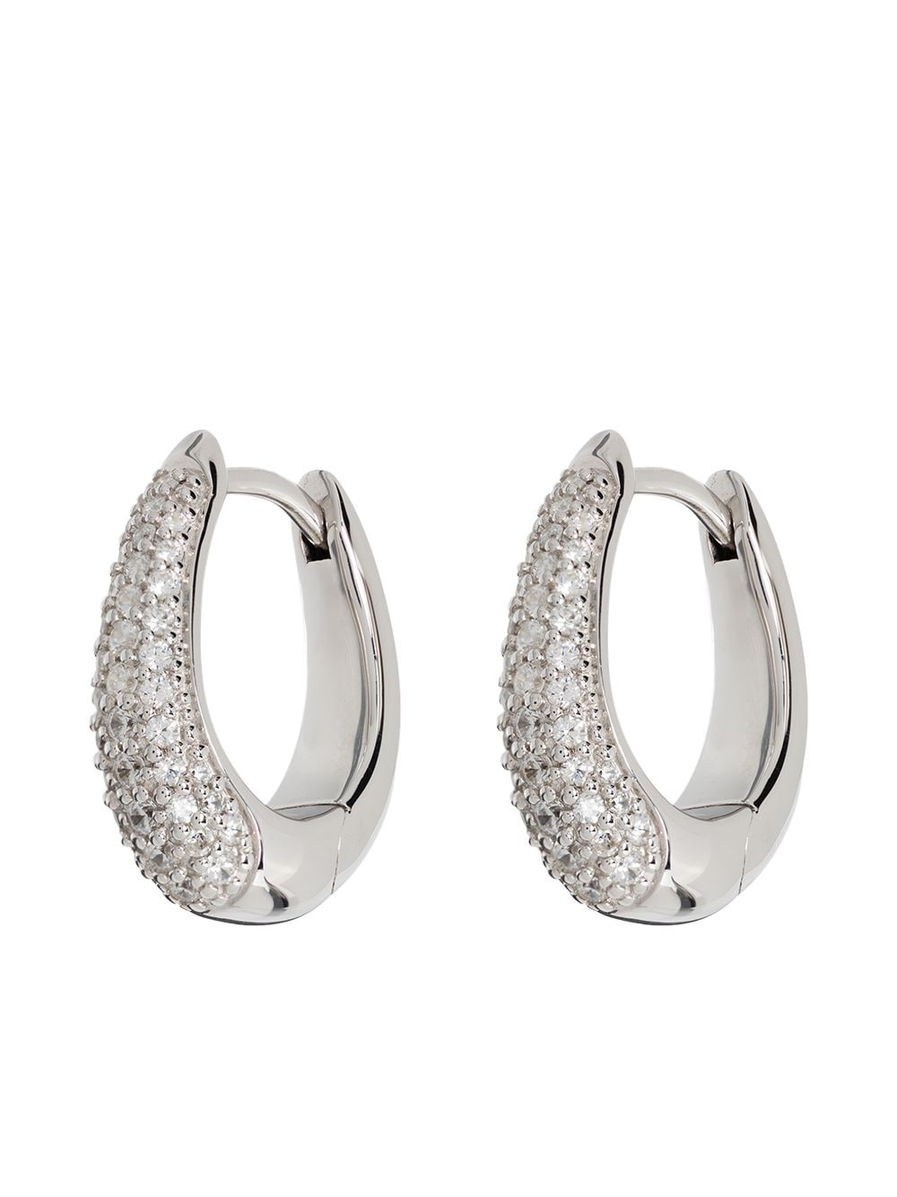 Liz Pave hoop earrings - 1