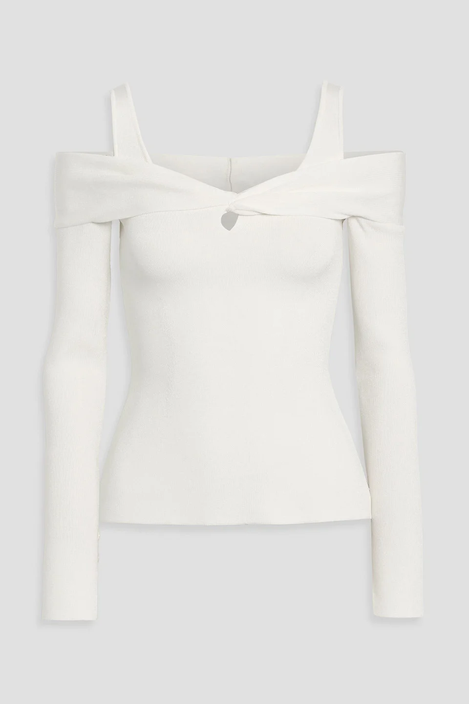 Klaudia cold-shoulder stretch-knit top - 1