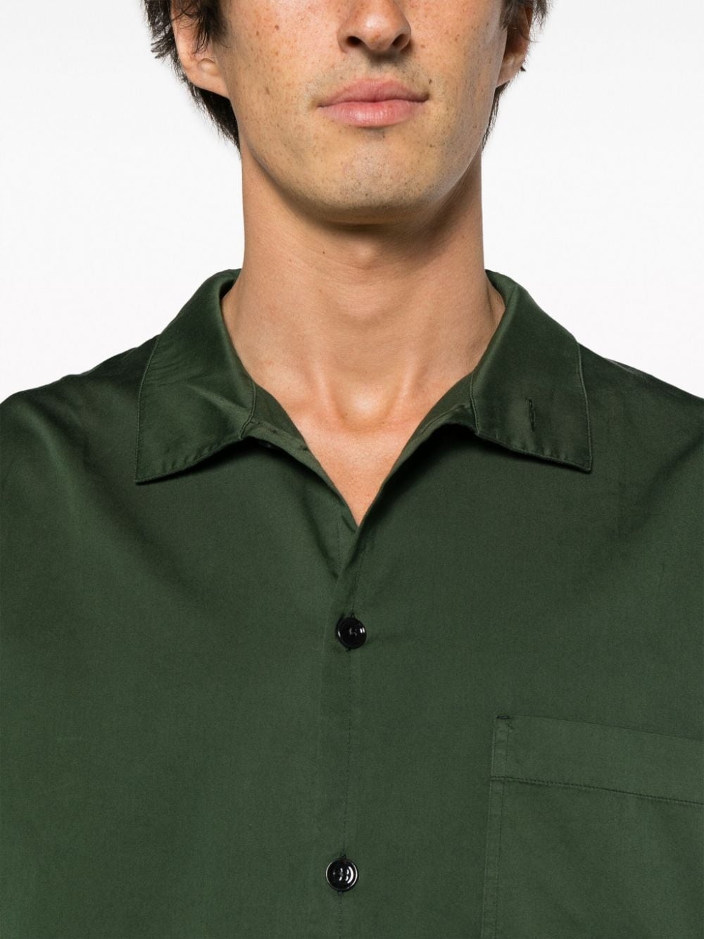 stand-up collar cotton shirt - 5