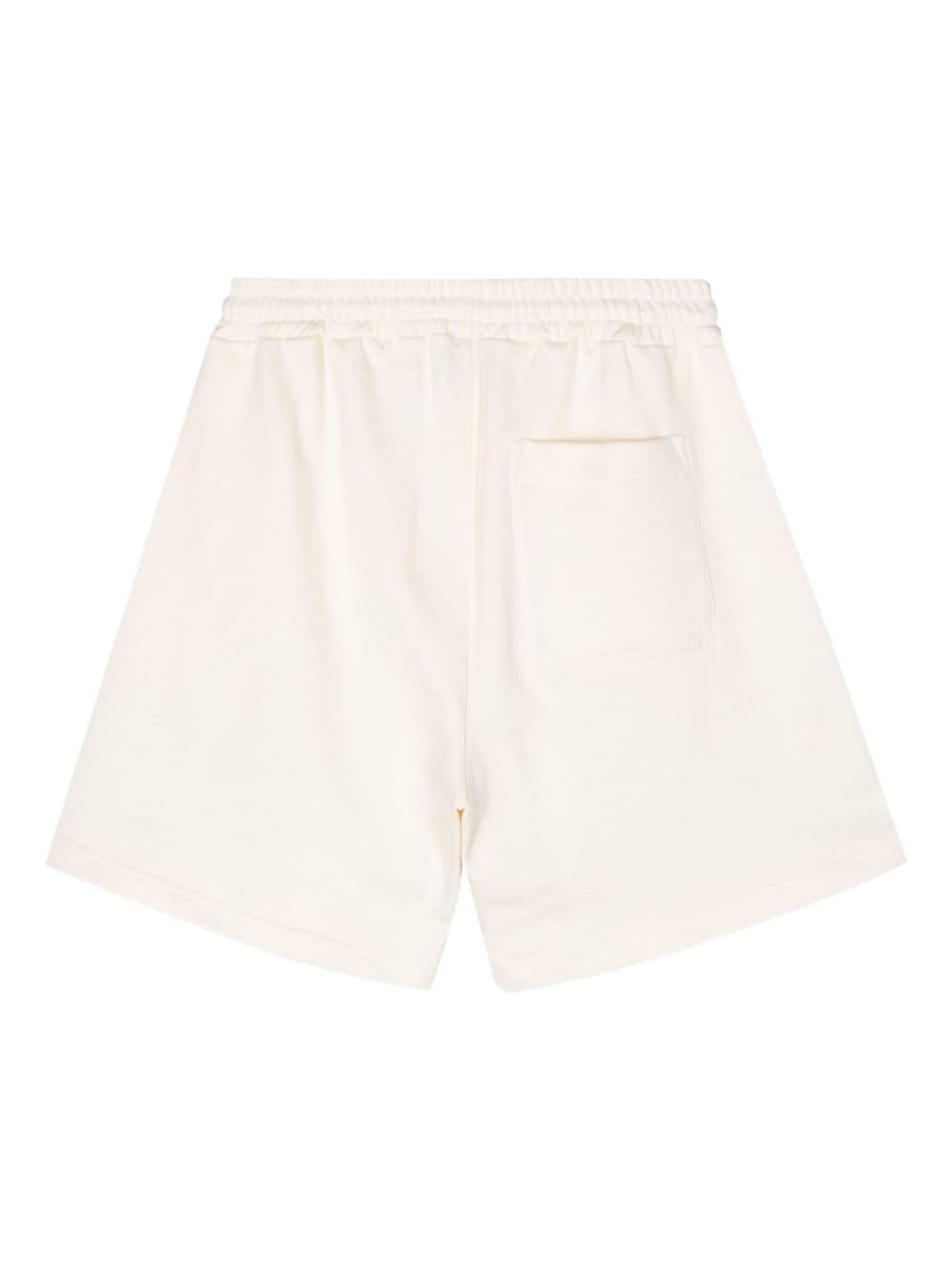 logo-print cotton track shorts - 2