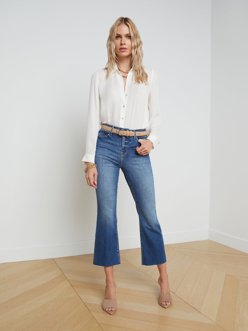 L'AGENCE Kendra Cropped Flare Jean outlook