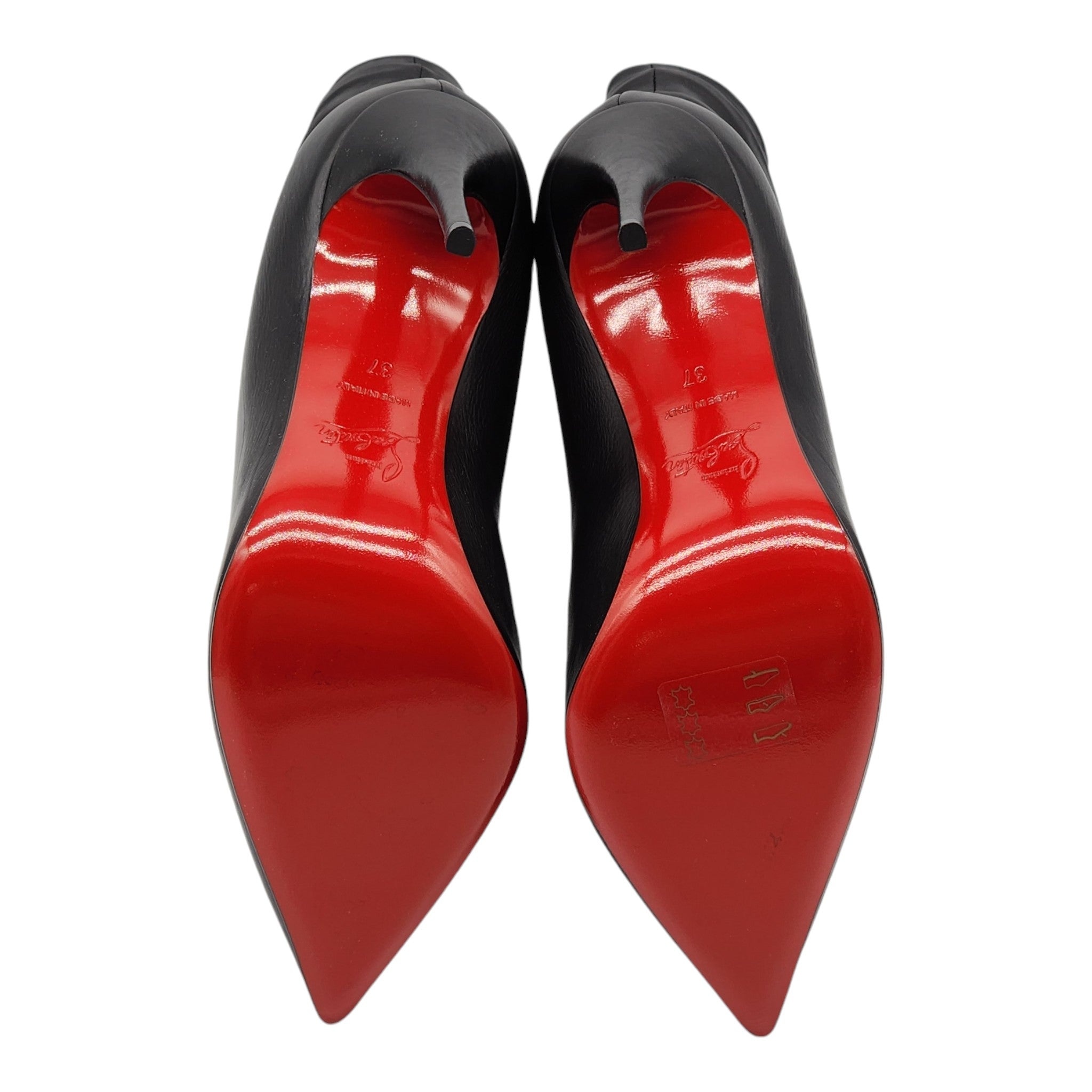 Christian Louboutin Ishtar 100mm Stiletto Boots - Leather - Black - 8