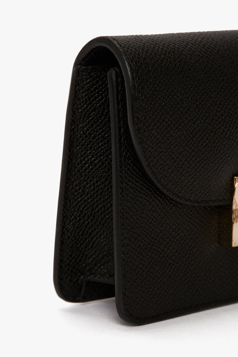 Victoria Beckham The Nano Dorian Bag In Black Grained Leather outlook