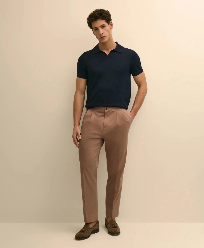 Classic Fit Cotton Blend Side-Tab Dress Pants - 1