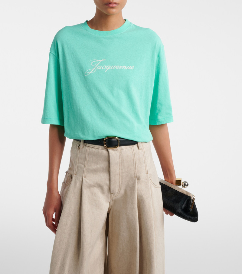 JACQUEMUS Logo cotton and hemp jersey T-shirt outlook