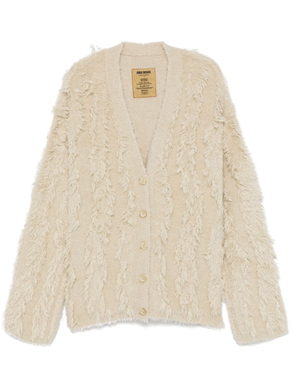 frayed cardigan - 1