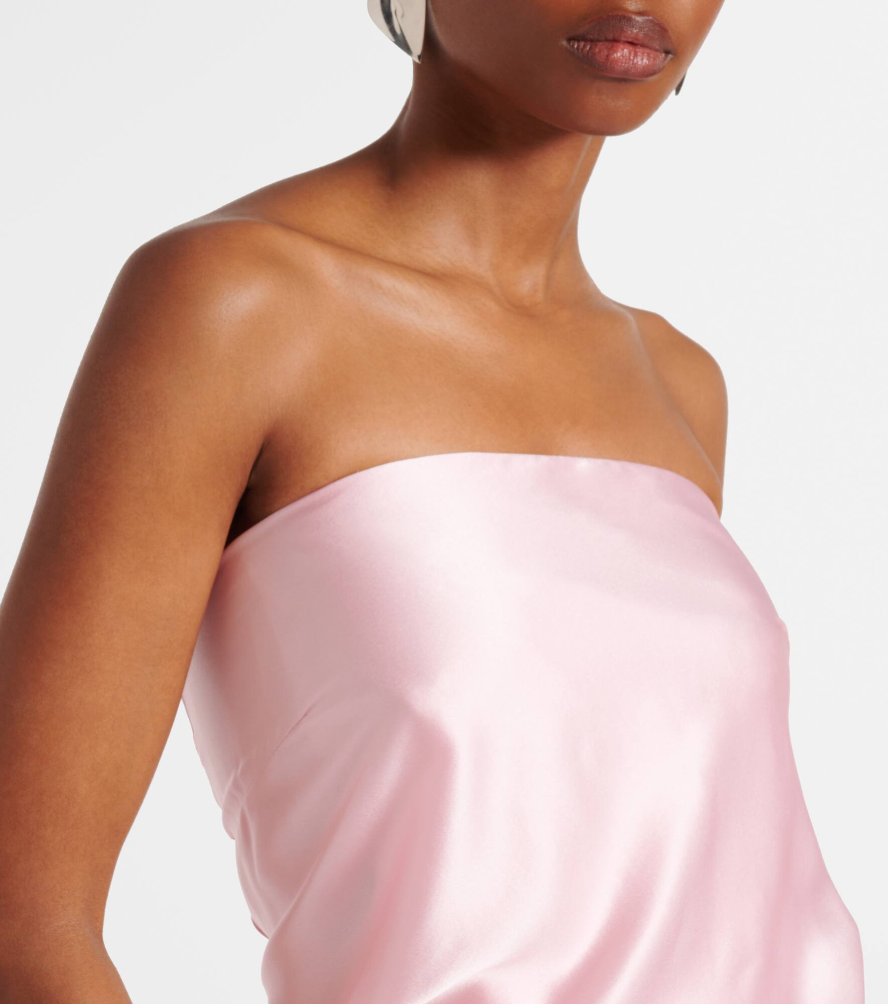 Draped silk gown - 4