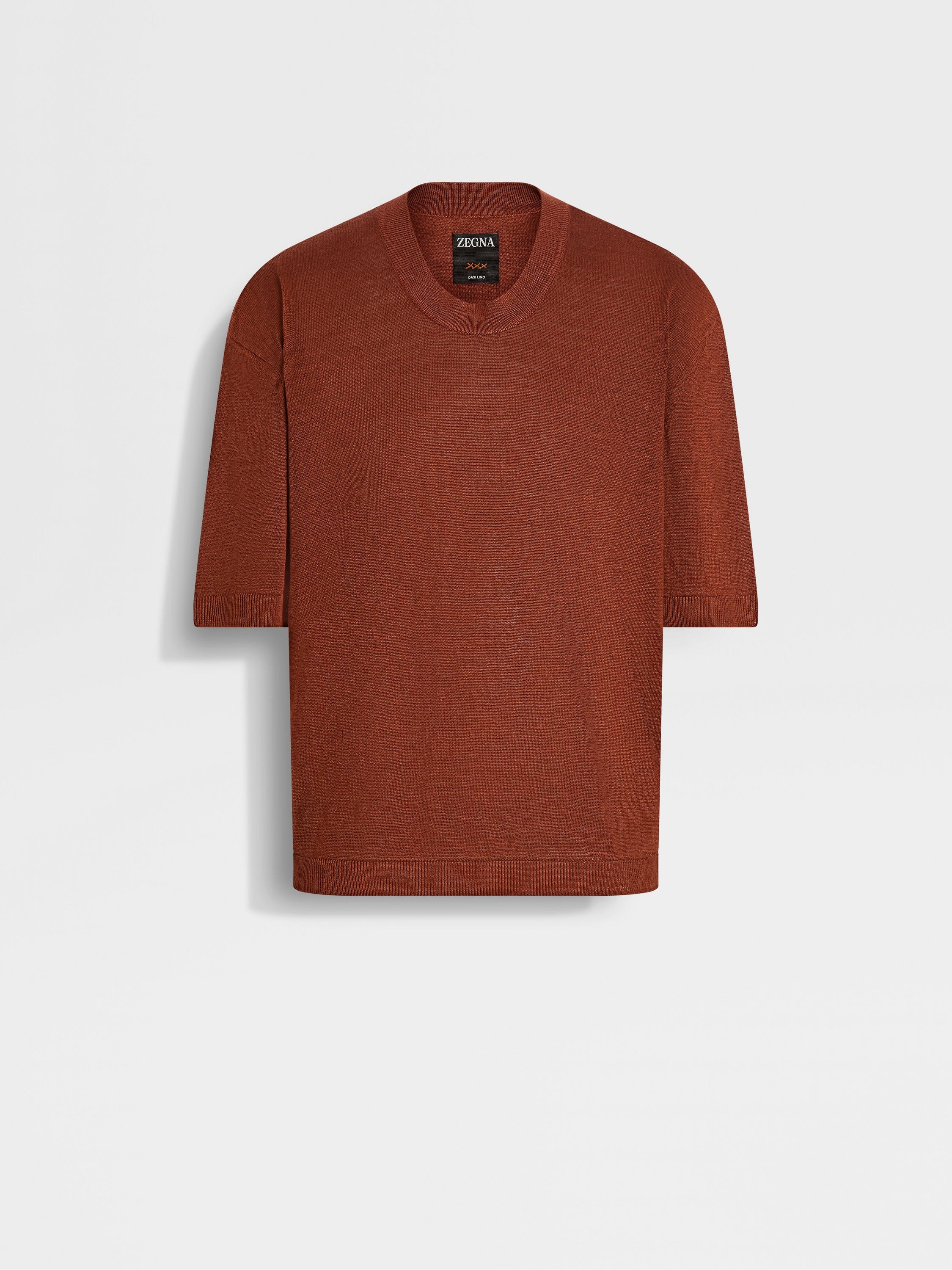 BRICK RED OASI LINO T-SHIRT - 2