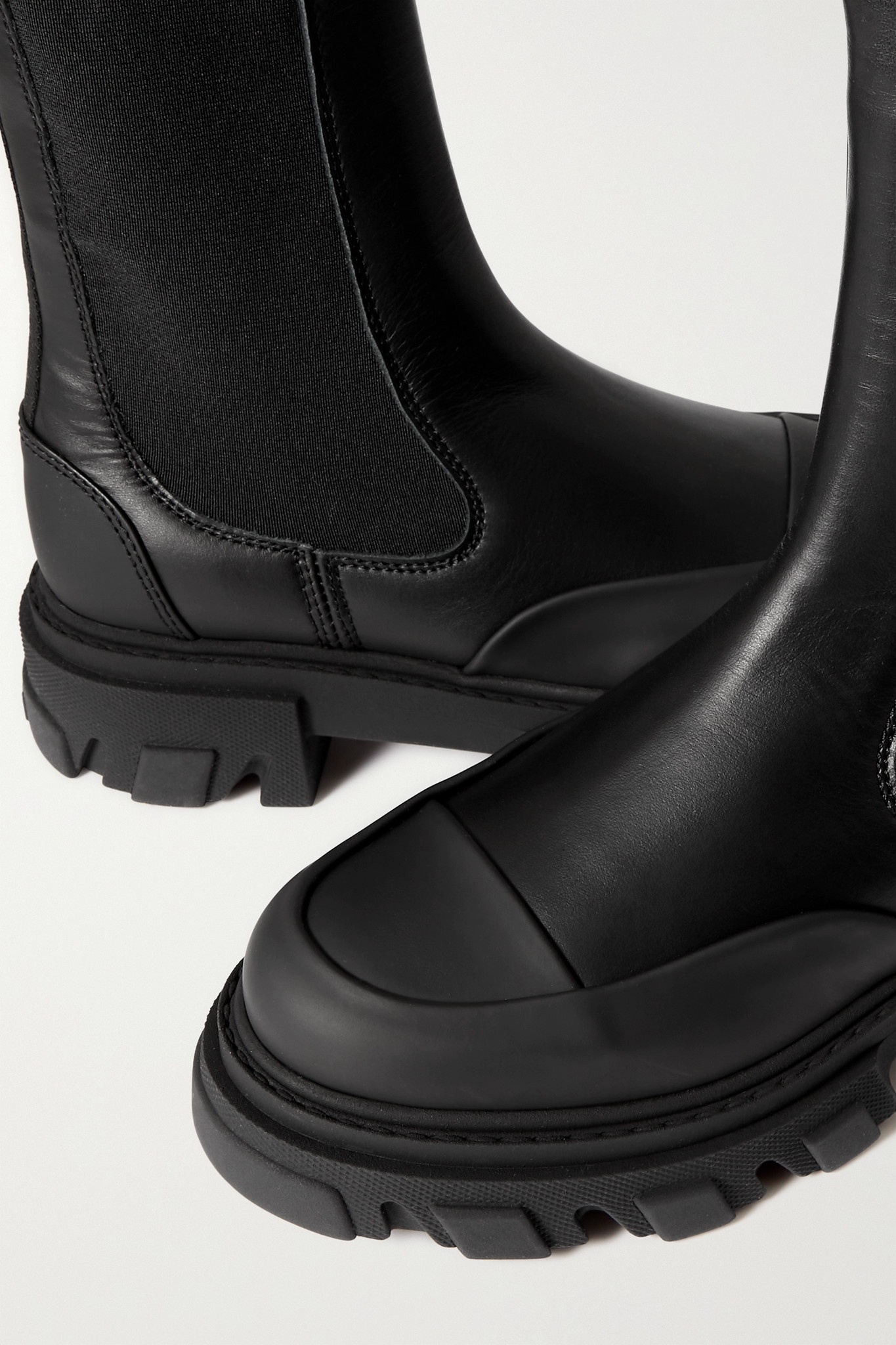 Paneled leather Chelsea boots - 4