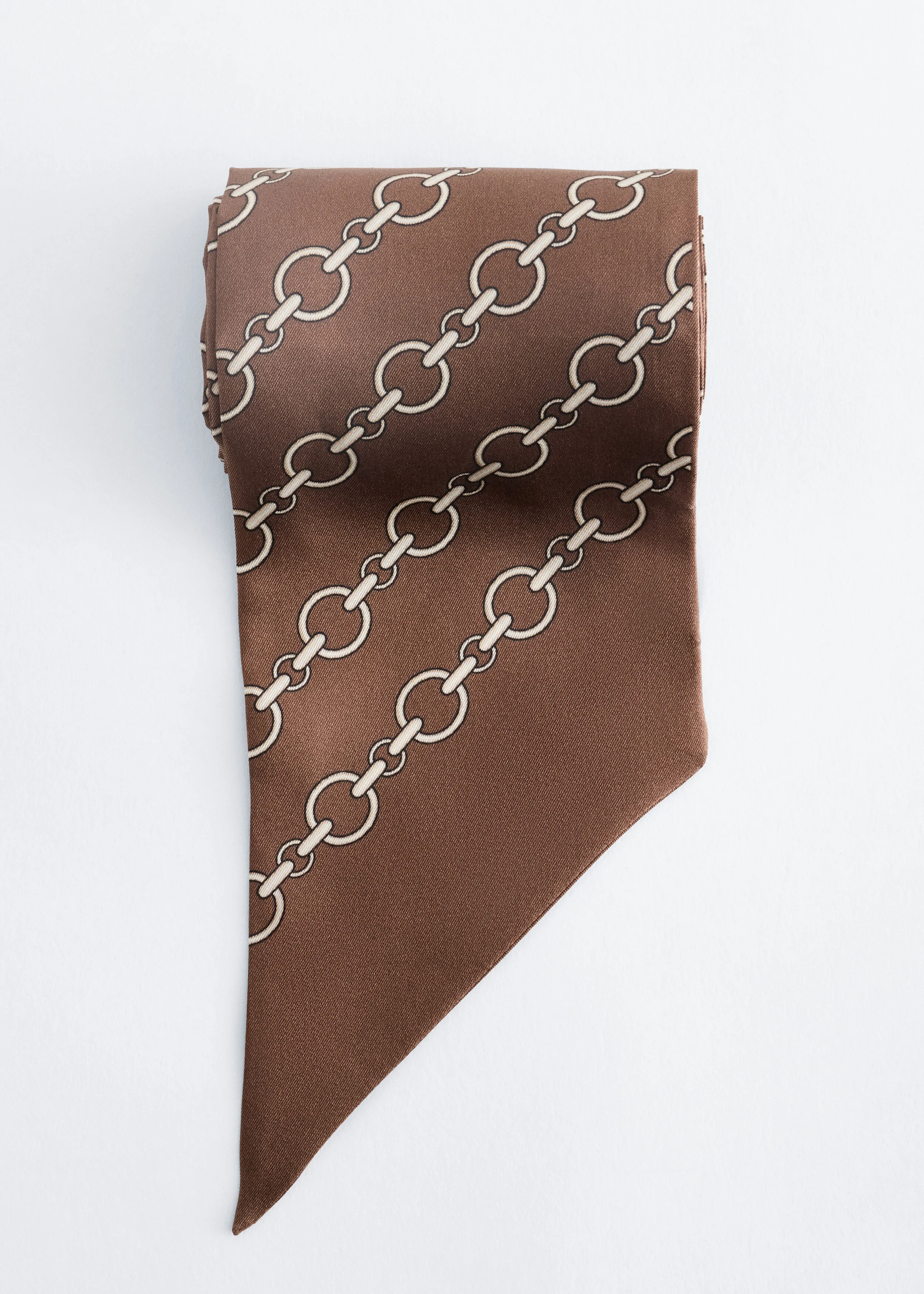 Slim Silk Print Scarf - 1
