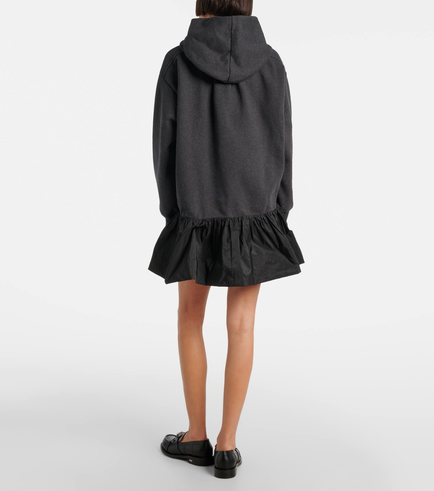 Hooded cotton sweatshirt dress - 3