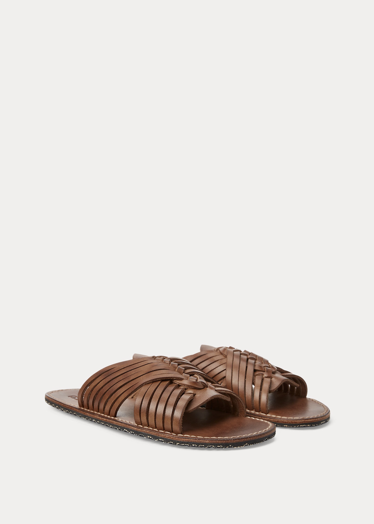 Polo Ralph Lauren logo-debossed leather sandals - Brown