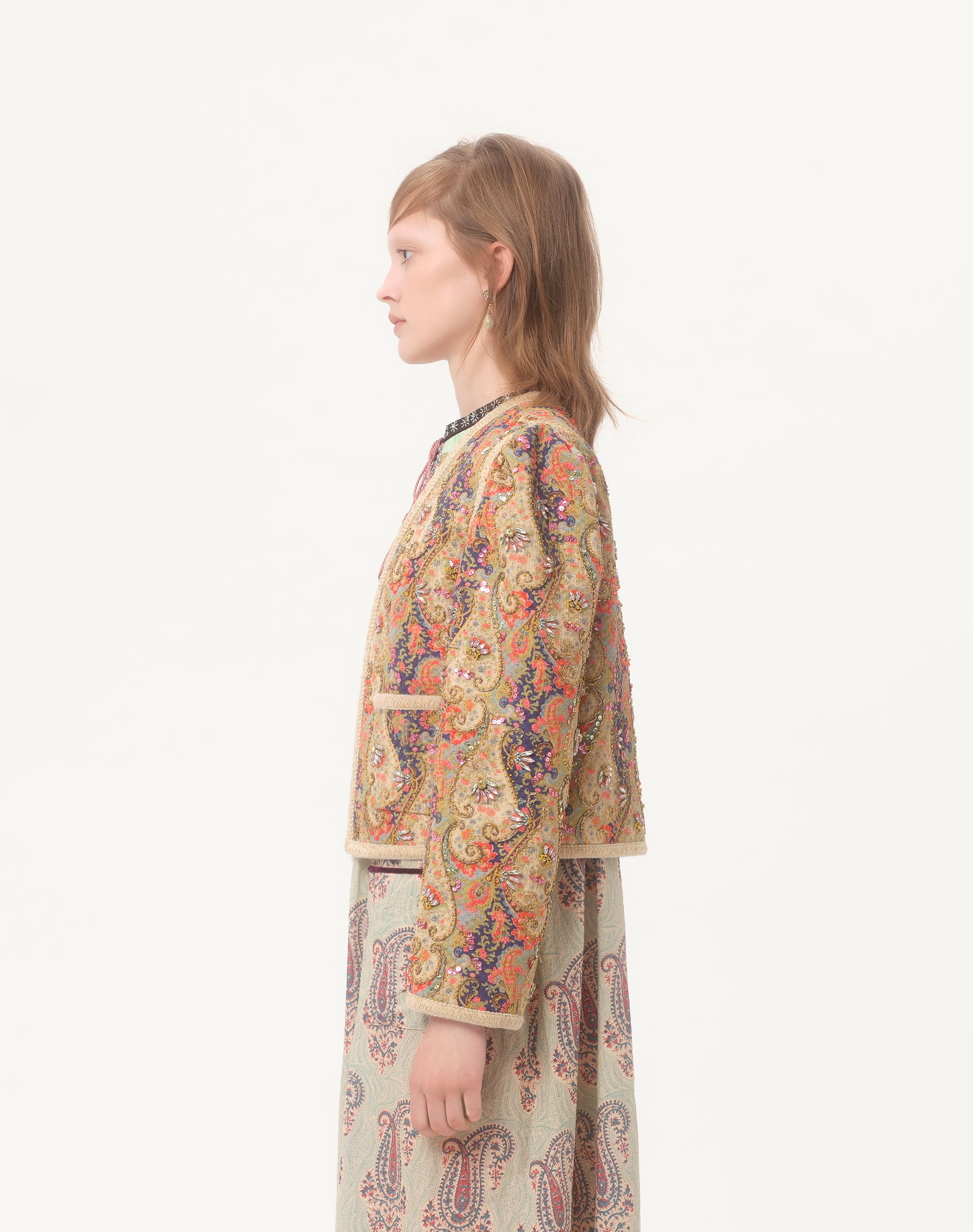 PIQUET JACKET WITH VOYAGE IMAGINAIRE PAISLEY PRINT - 6