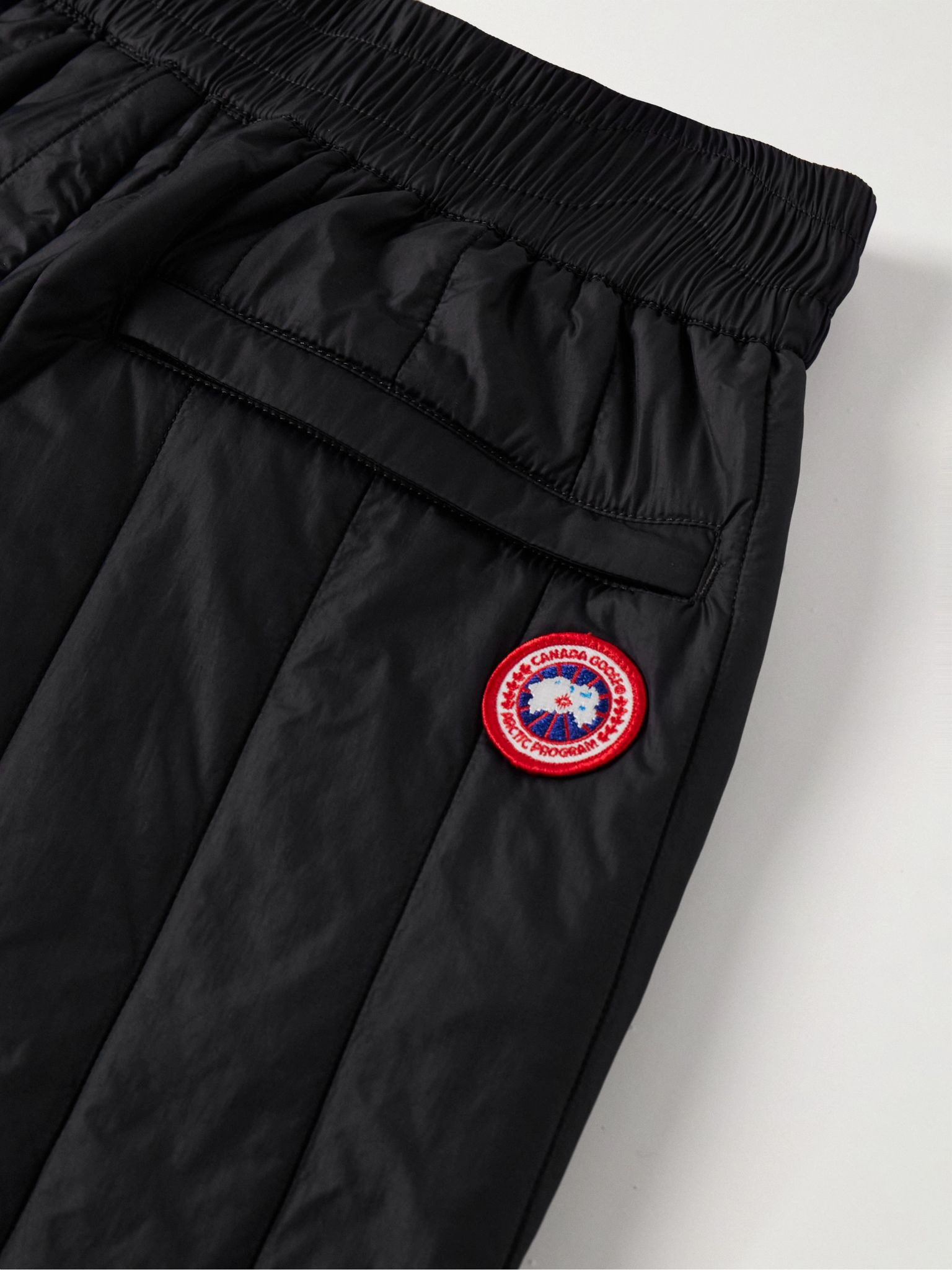 Carlyle Logo-Appliquéd Quilted Padded Shell Trousers Black - 4