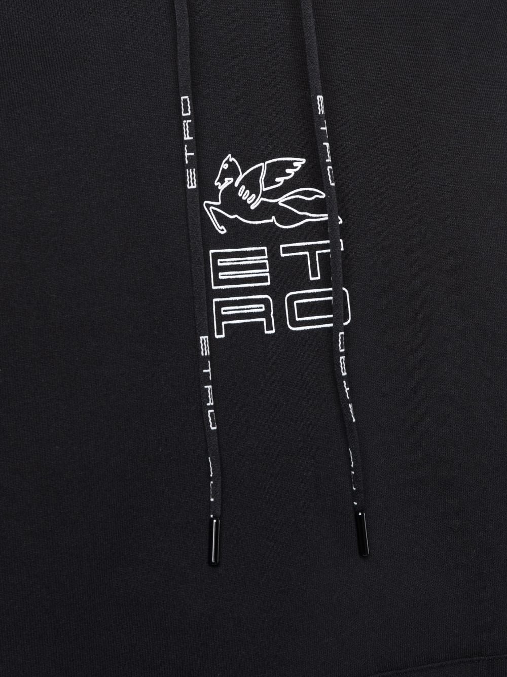 embroidered-logo pullover hoodie - 5